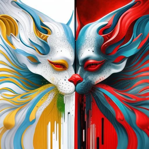 Surreal Expressionist Image with Triadic Colors