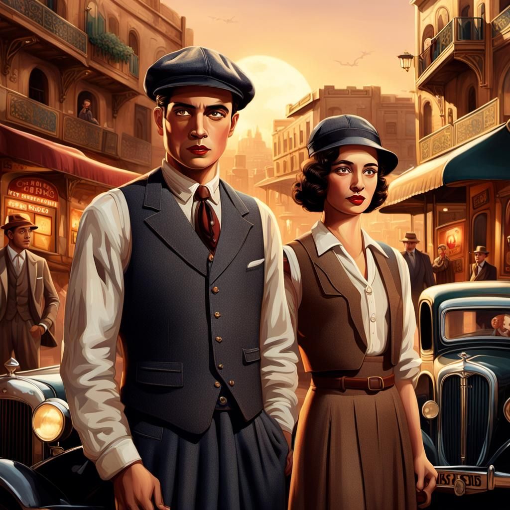 1930s Middle Eastern Noir Cinematic Poster