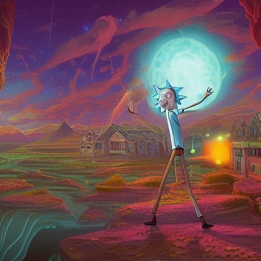 Rick and Morty in New Dimension: Digital Matte Painting
