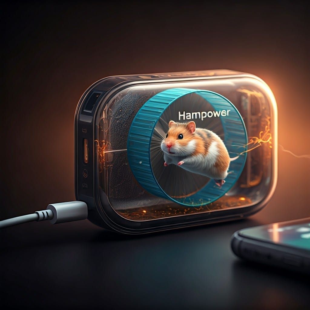 Surreal Fantasy Charger with Hamster Power Source