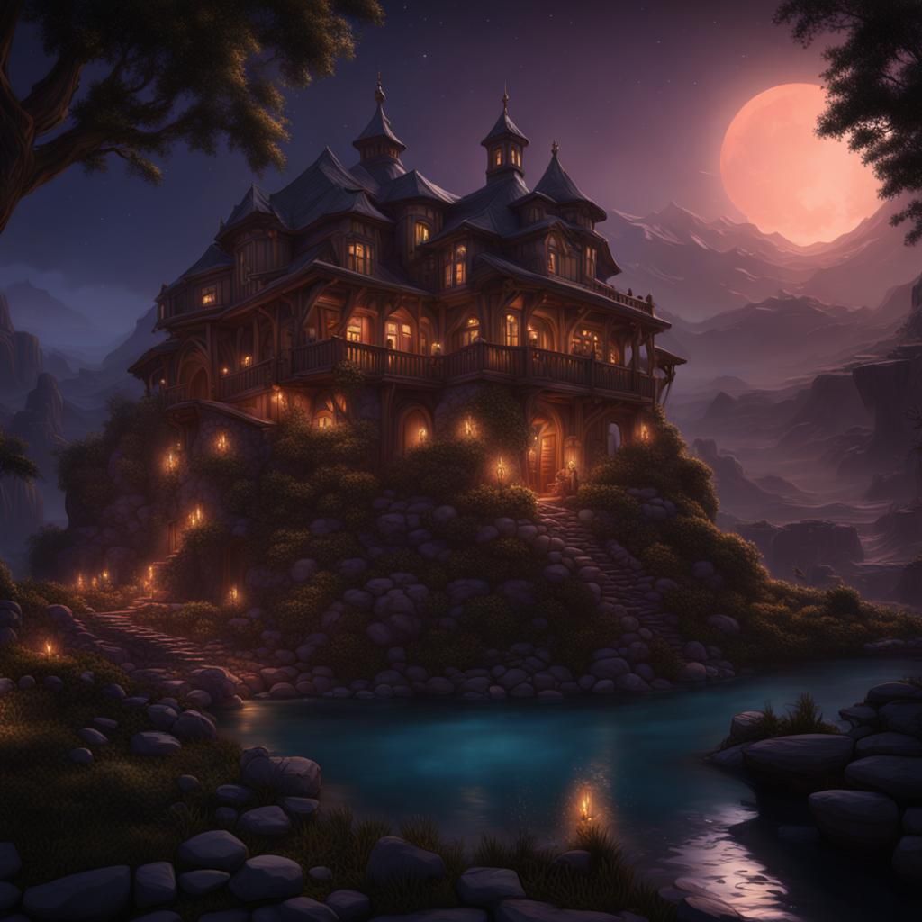 Fantastical Night at the Opera: Detailed Matte Painting