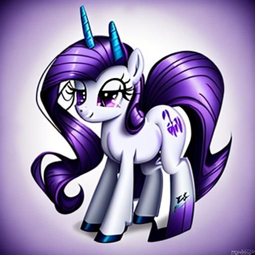 Rarity from My Little Pony: Digital Rendering