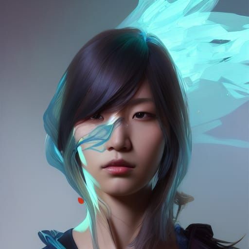 Hyperdetailed Portrait of Asuka in Digital Art Style