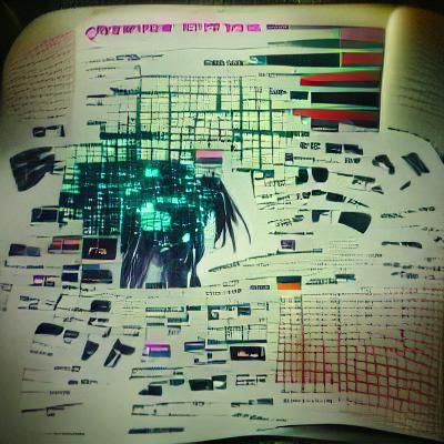 Cyberpunk Data Overload Visualized