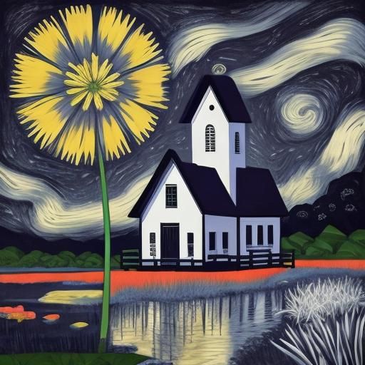 Simple Black and White AI Art