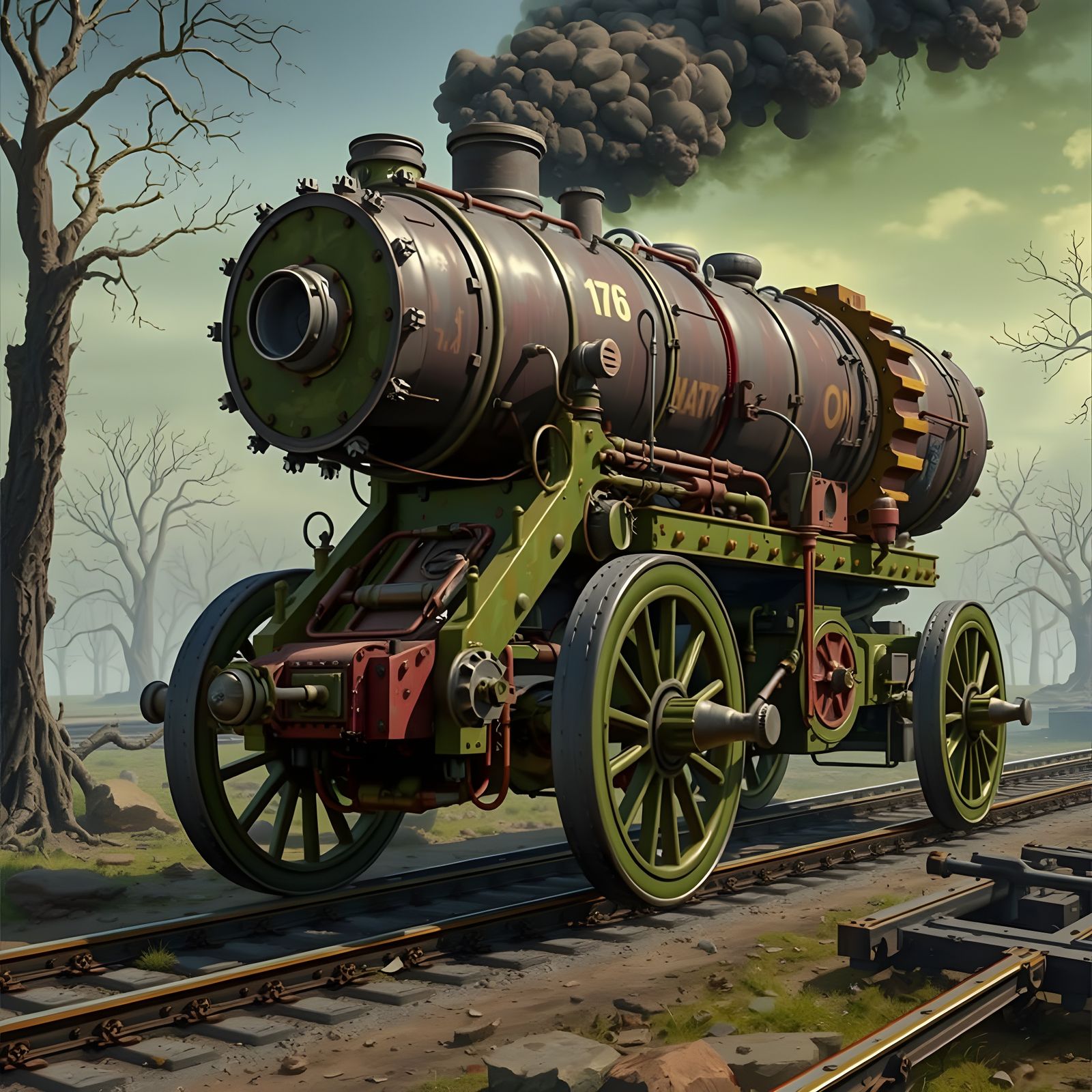 Steam-Powered Machines in Steampunk Style