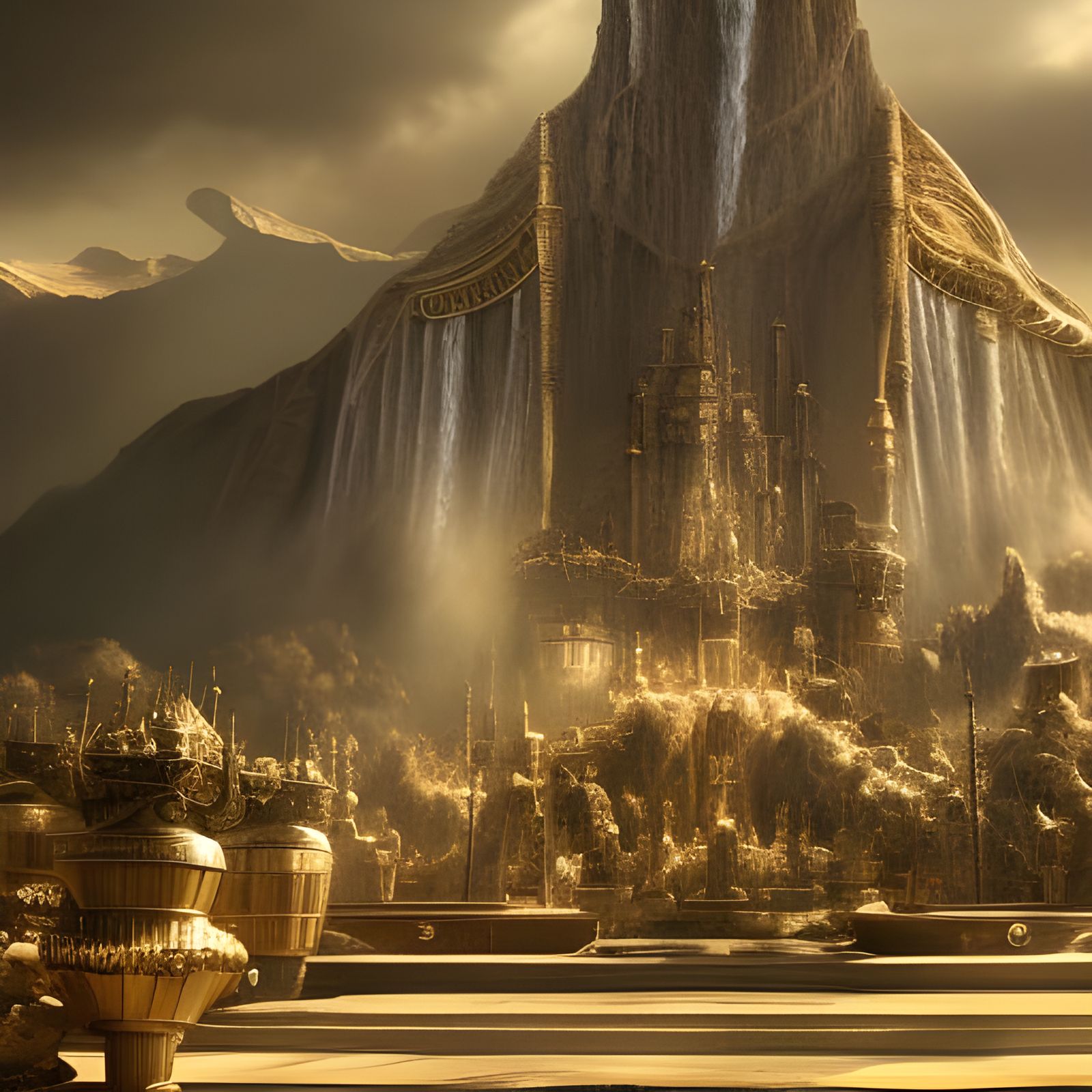 Epic Valhalla: A Stunning Digital Matte Painting