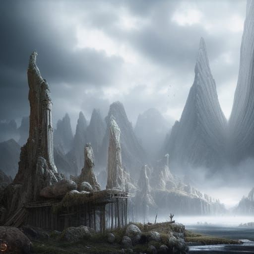 Epic Valhalla Digital Matte Painting