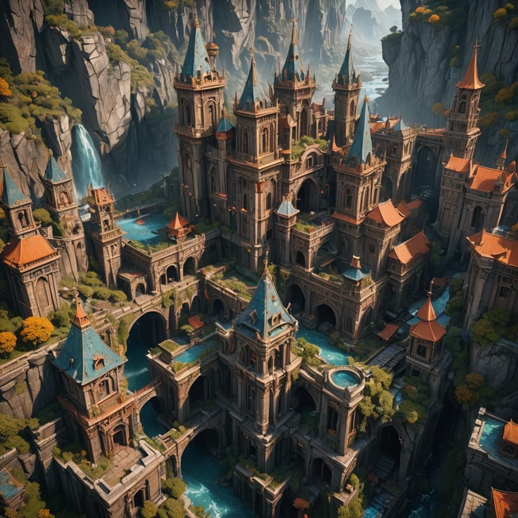 Fantastical Matte Painting with Intricate Details