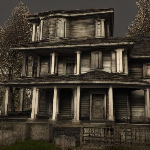 Dark Horror House in Trending Artstation Style
