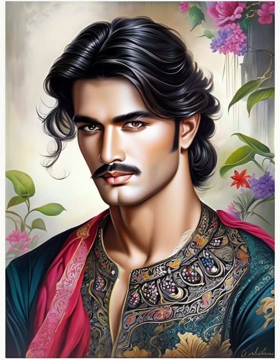 a portrait of a young man, ވަރަށް ތަފްސީލީ ކުރެހުމެއް، ރީތި ކޮމްޕޮޒިޝަނެއް، މާހިރަކު ހަދާފައިވާ، މާސްޓަރޕީސްއެކެވެ