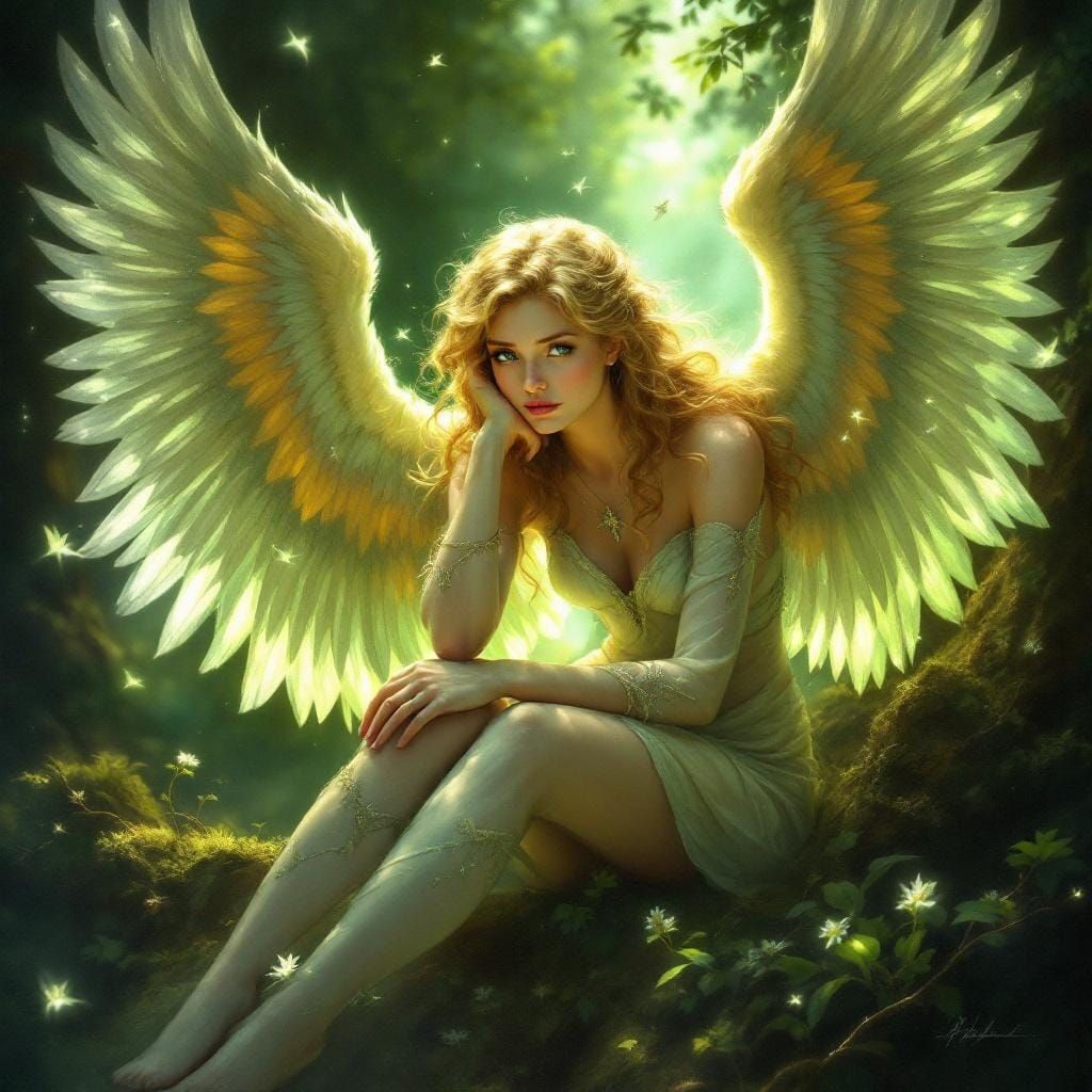Ariel: Fantasy Archangel of Nature Portrait