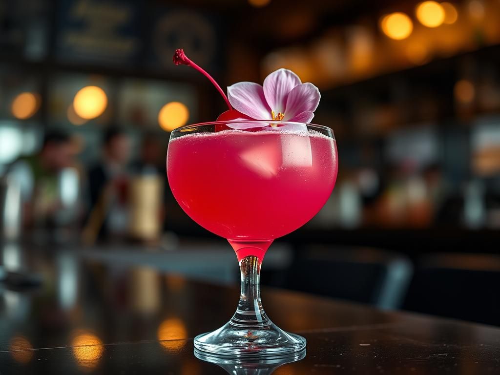 Cherry Blossom Cocktail in Pink, Macro Photography