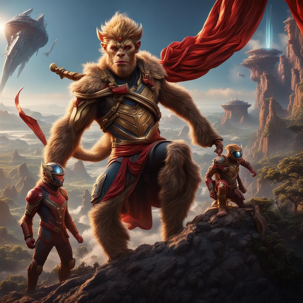 Sun WuKong and Marvel Superheroes Defend Earth