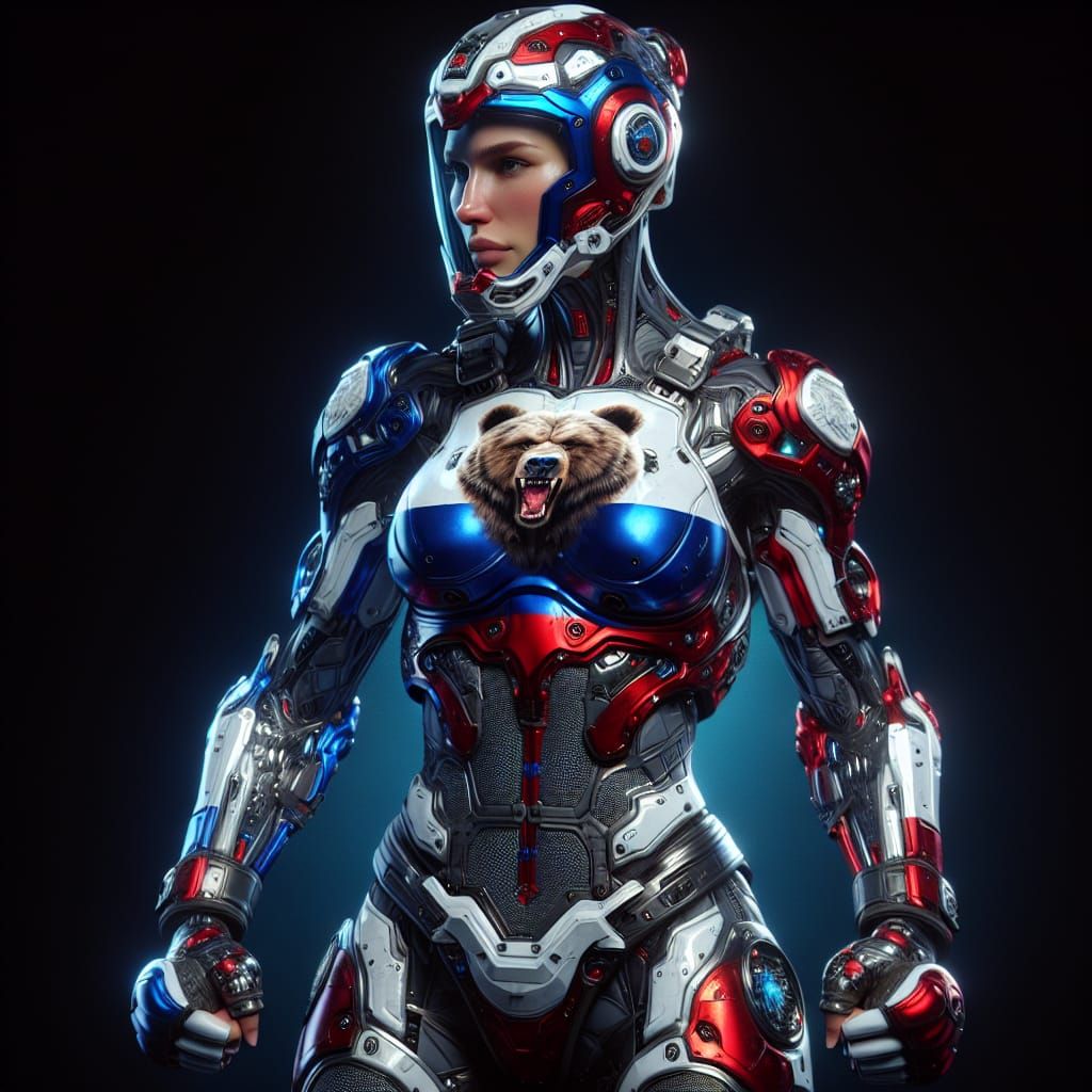 Armored Russian Woman: Fantasy Concept Art