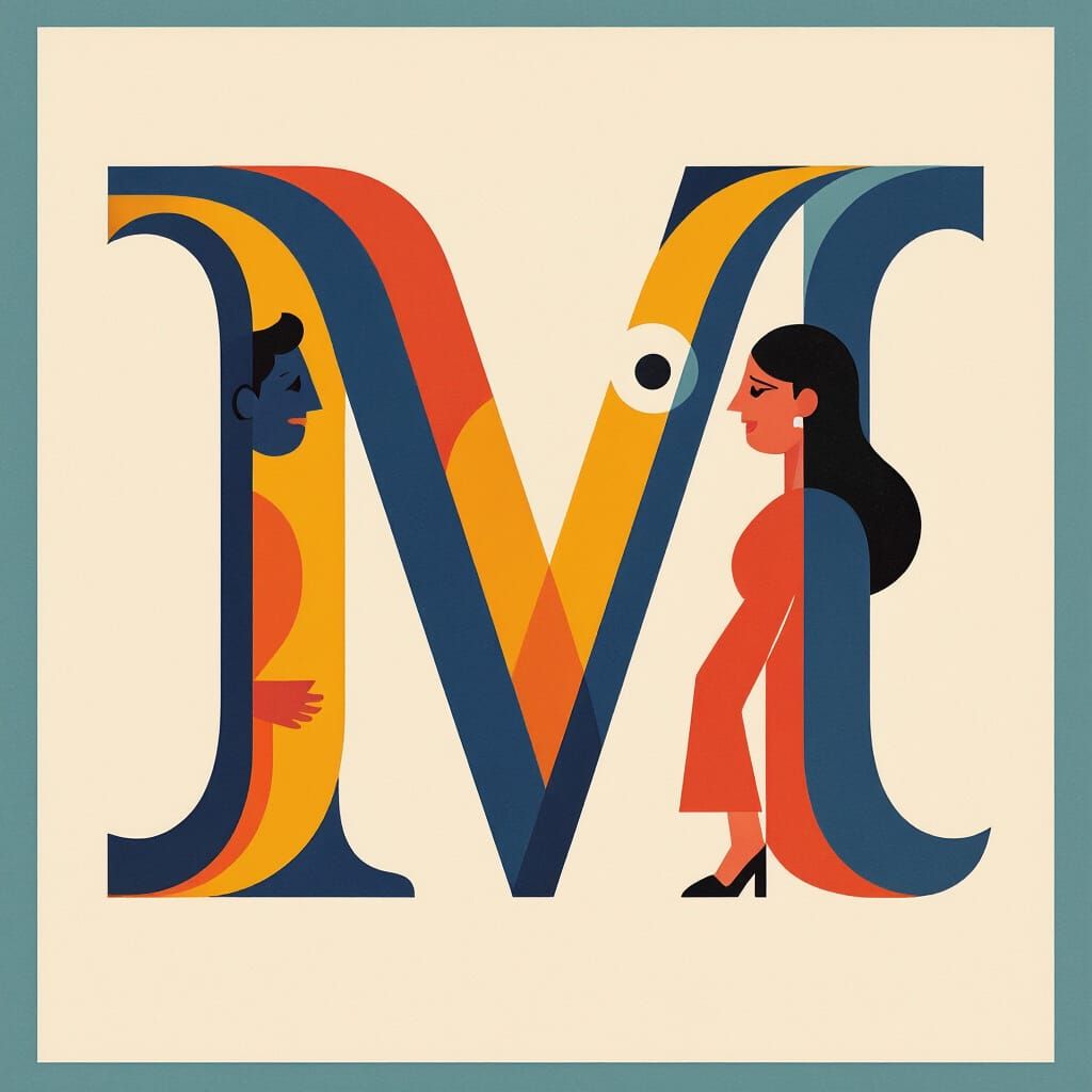 Stylized Letter M Logo Design
