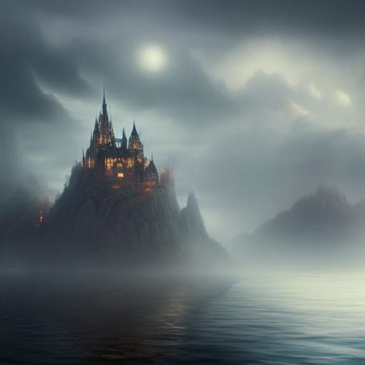 Magical City in Clouds: Hyper-Realistic CGI Castle