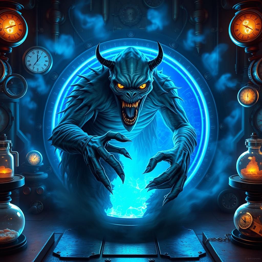 Morlock Monster Emerges from Steampunk Time Portal