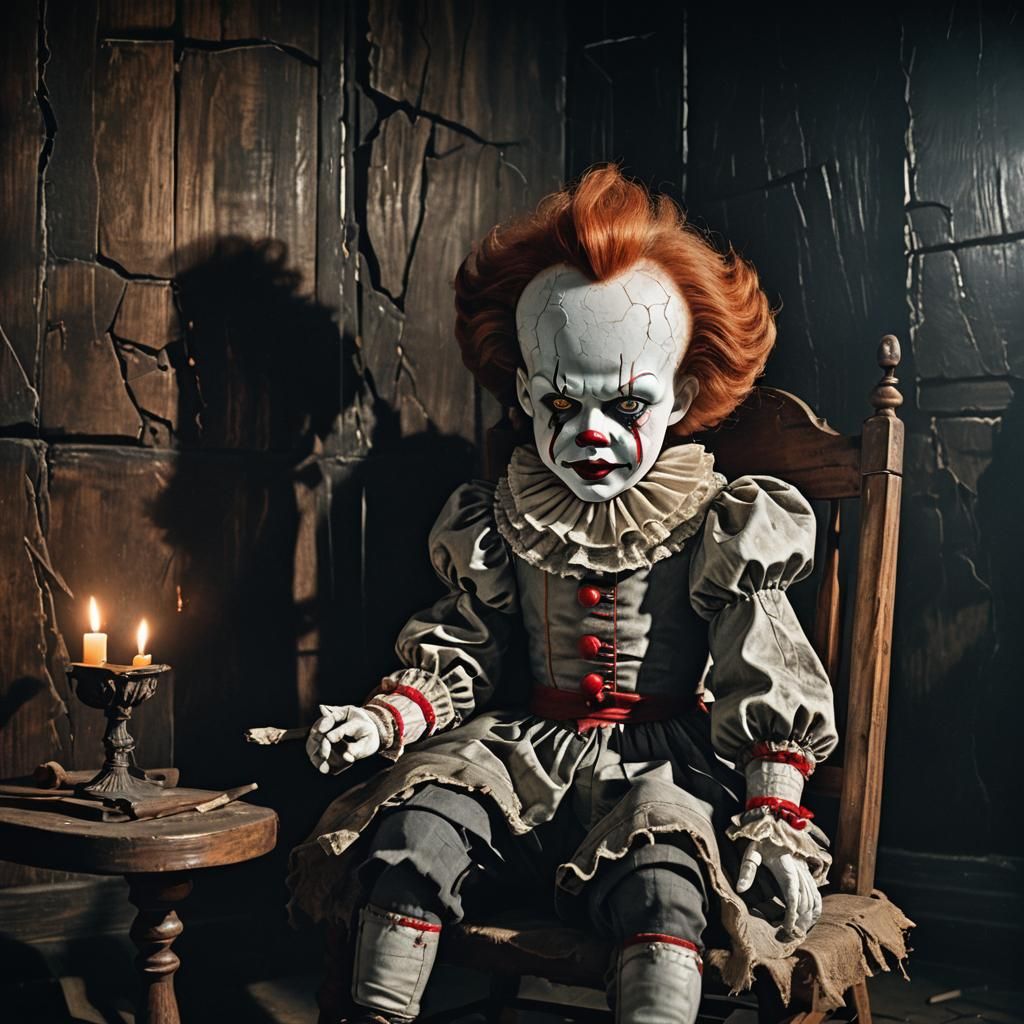 Victorian styled Porcelain Doll of Pennywise