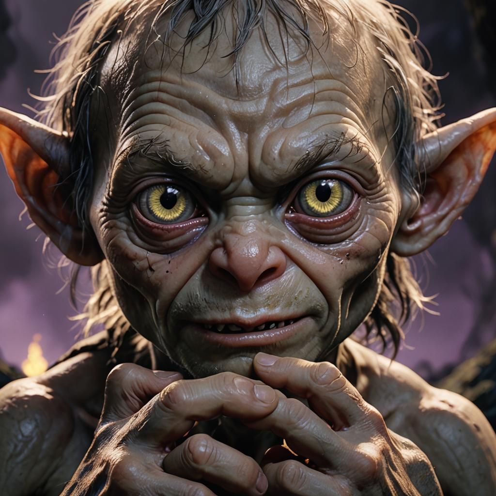 Gollum and the Ring: Dark Fantasy Concept Art