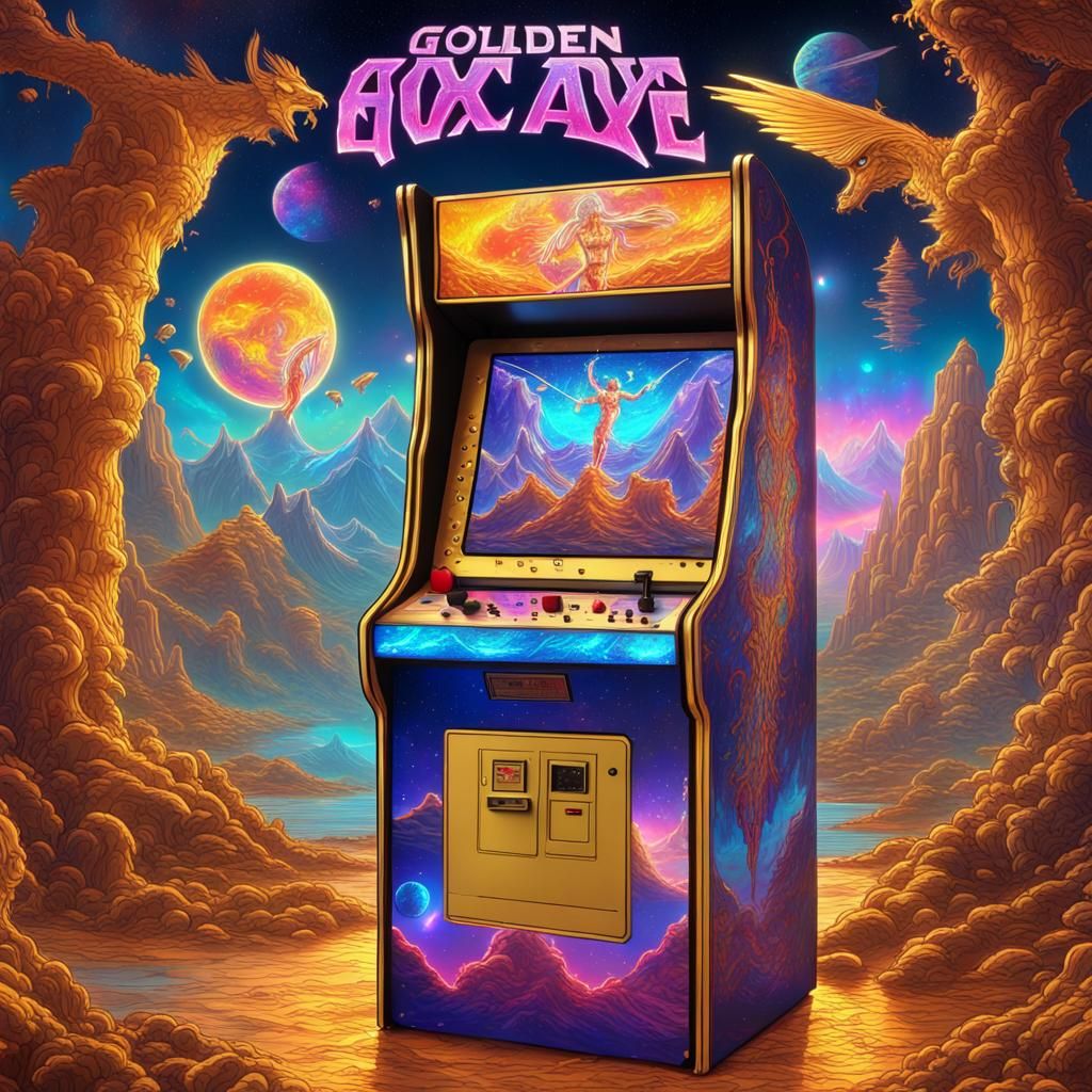 Golden Axe Arcade Machine with Cosmic Astral Graphics