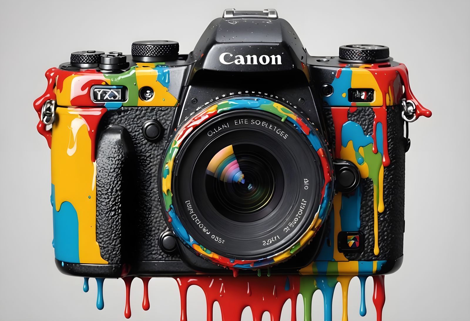Vibrant Camera Lens Painting