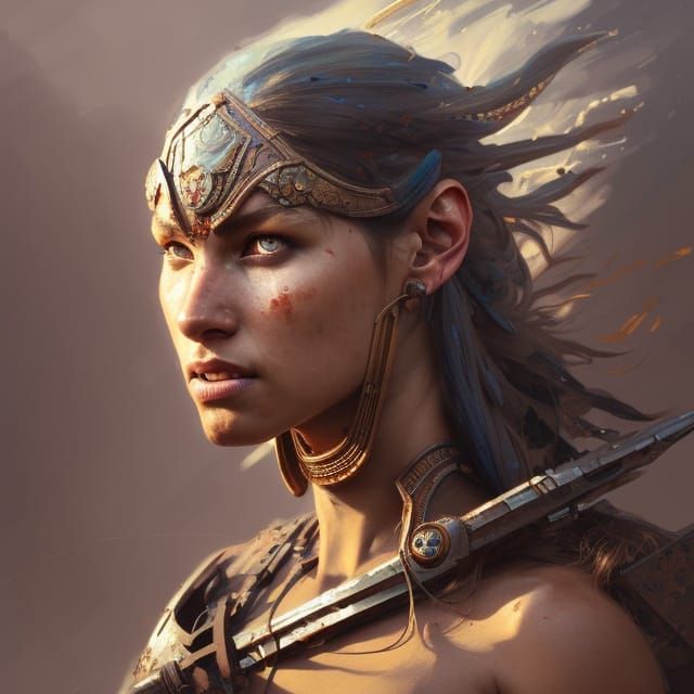 Wasteland Warrior Princess Portrait in Unreal Engine 5