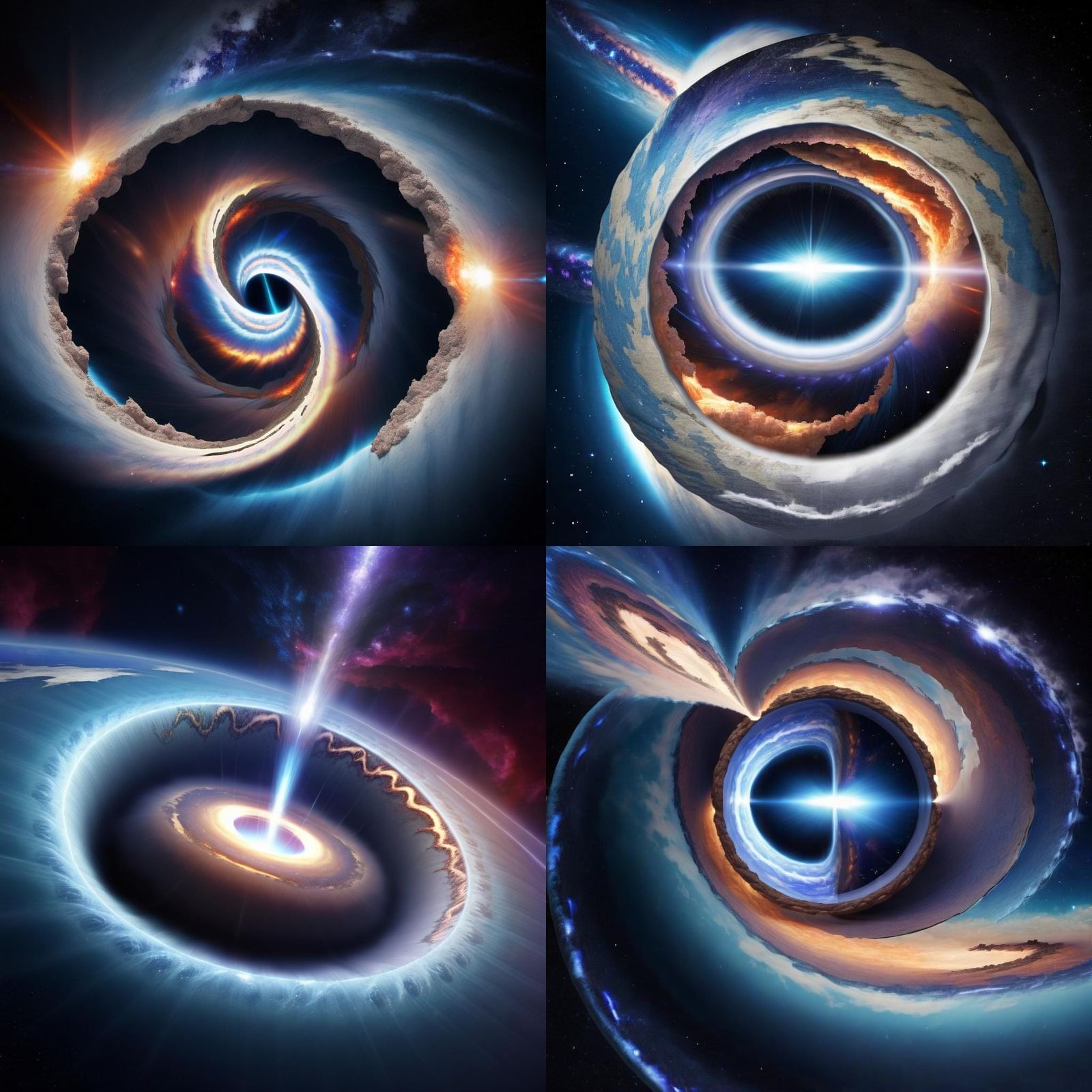 Space Wormhole Traversing Planet Earth