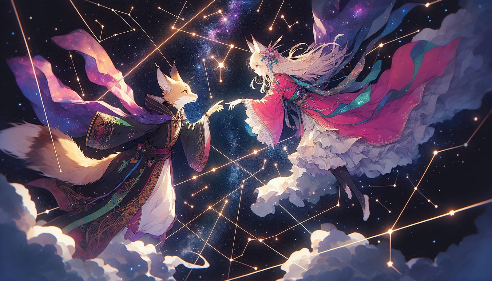 Lovers Reach Across the Universe: Anime Manga Cover