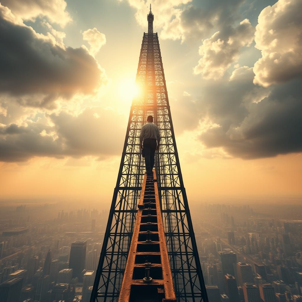 Visionary Architect's Triumph Atop Unfinished Skyscraper