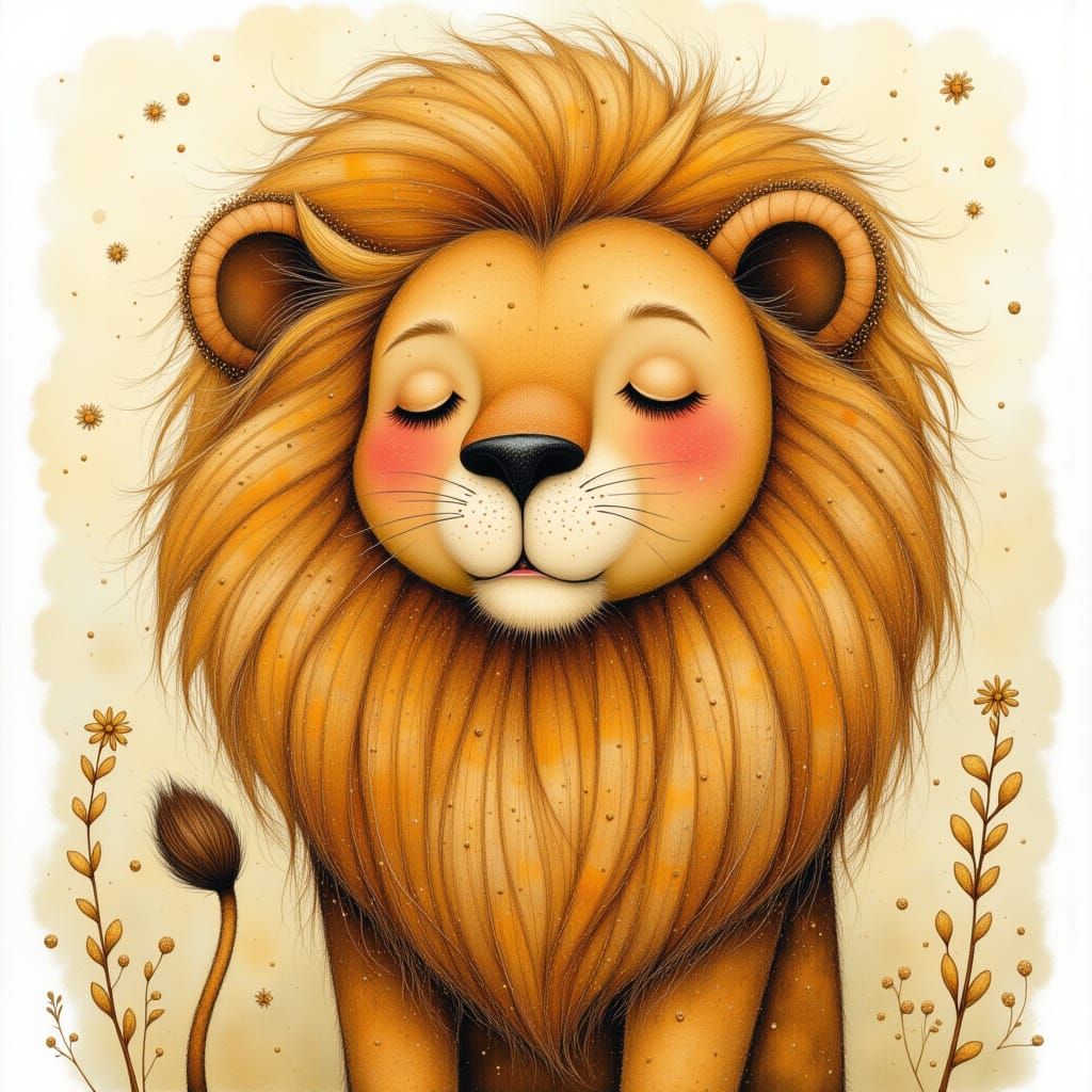 Majestic Lion in Whimsical Shadow Art