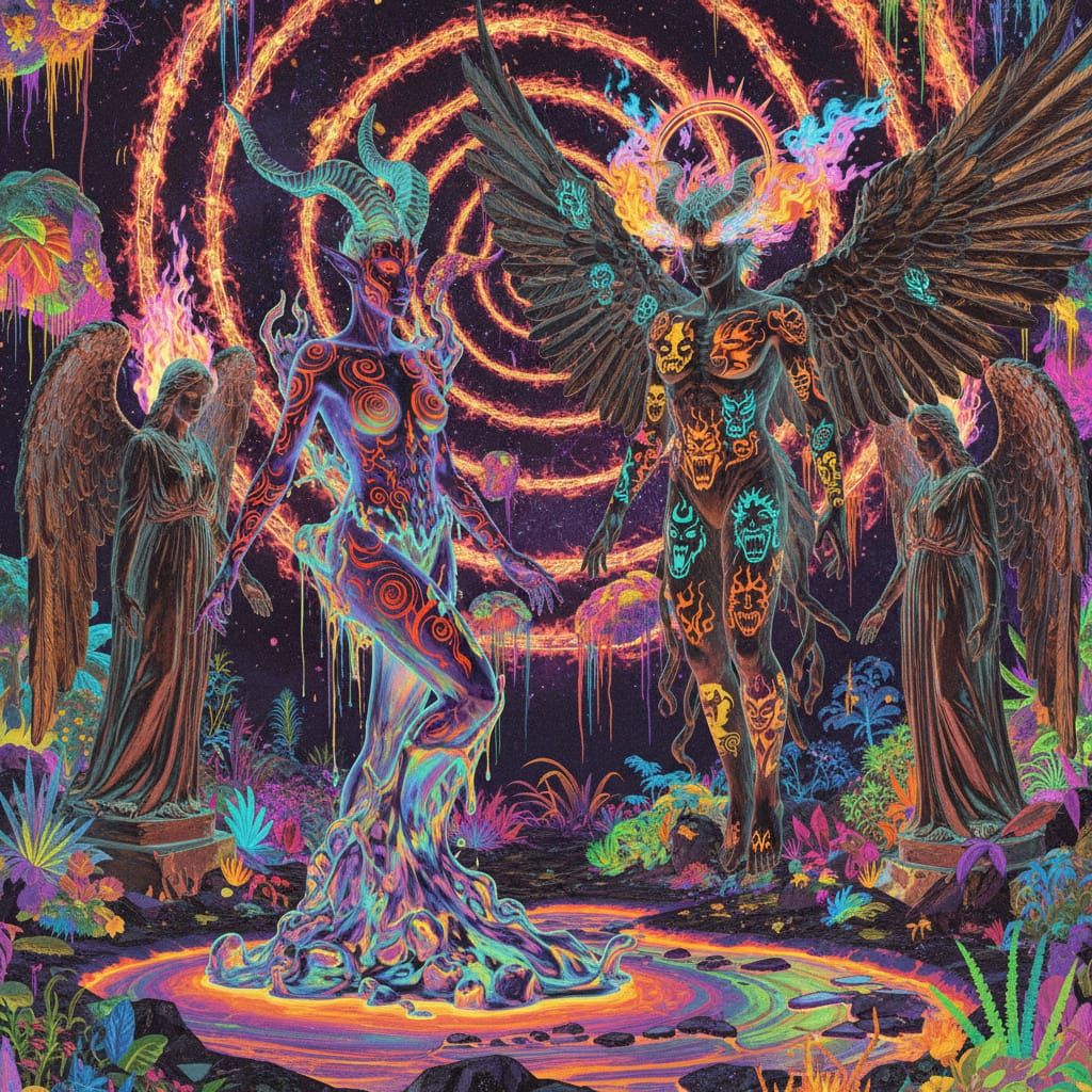 Tiefling Goddess of Mirrors and Fire