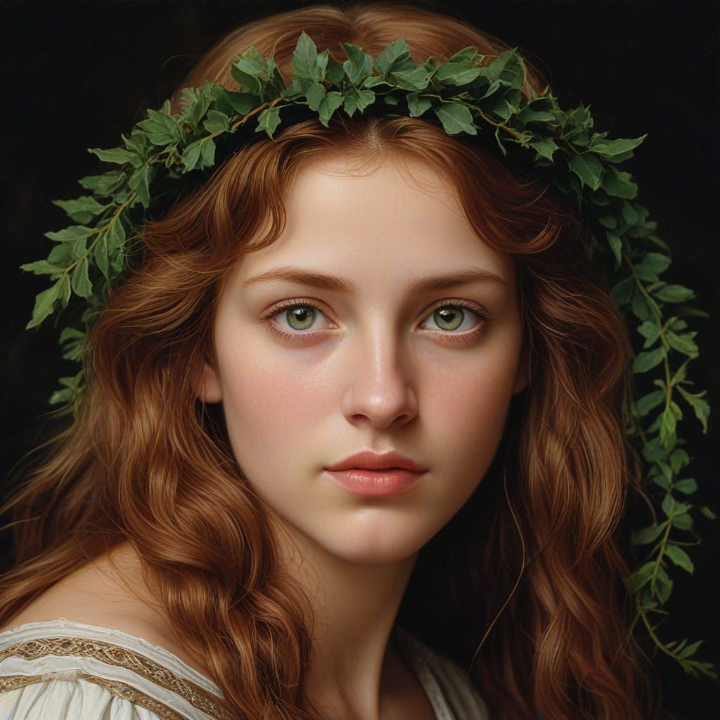 Druidess, in the style of Peter Paul Rubens