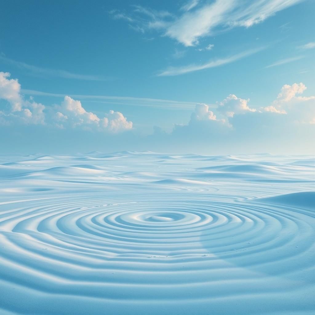 Ethereal Milk Sea Landscape in Surreal Digital Art