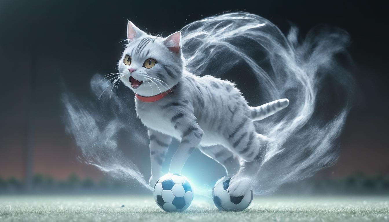 Meow has 2 balls!