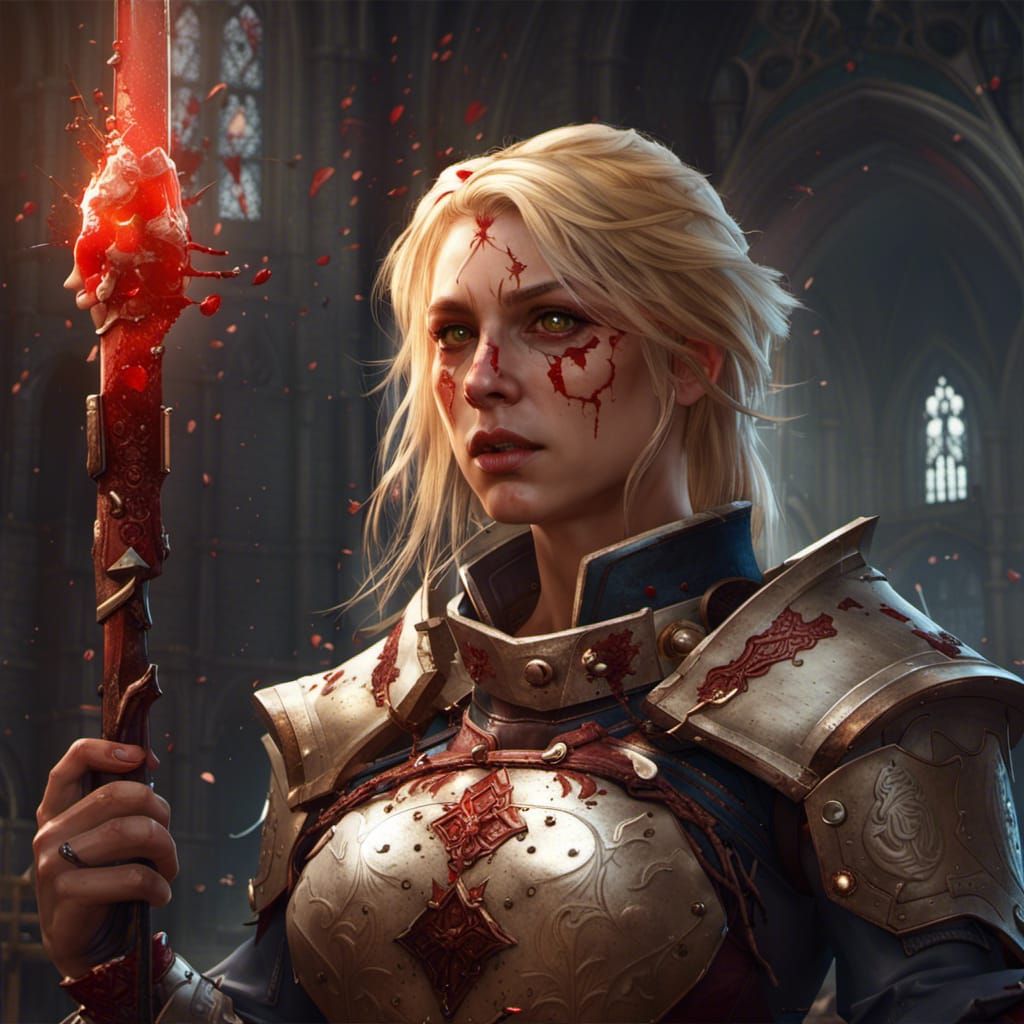 Dark Fantasy Cleric with Dynamic Lighting