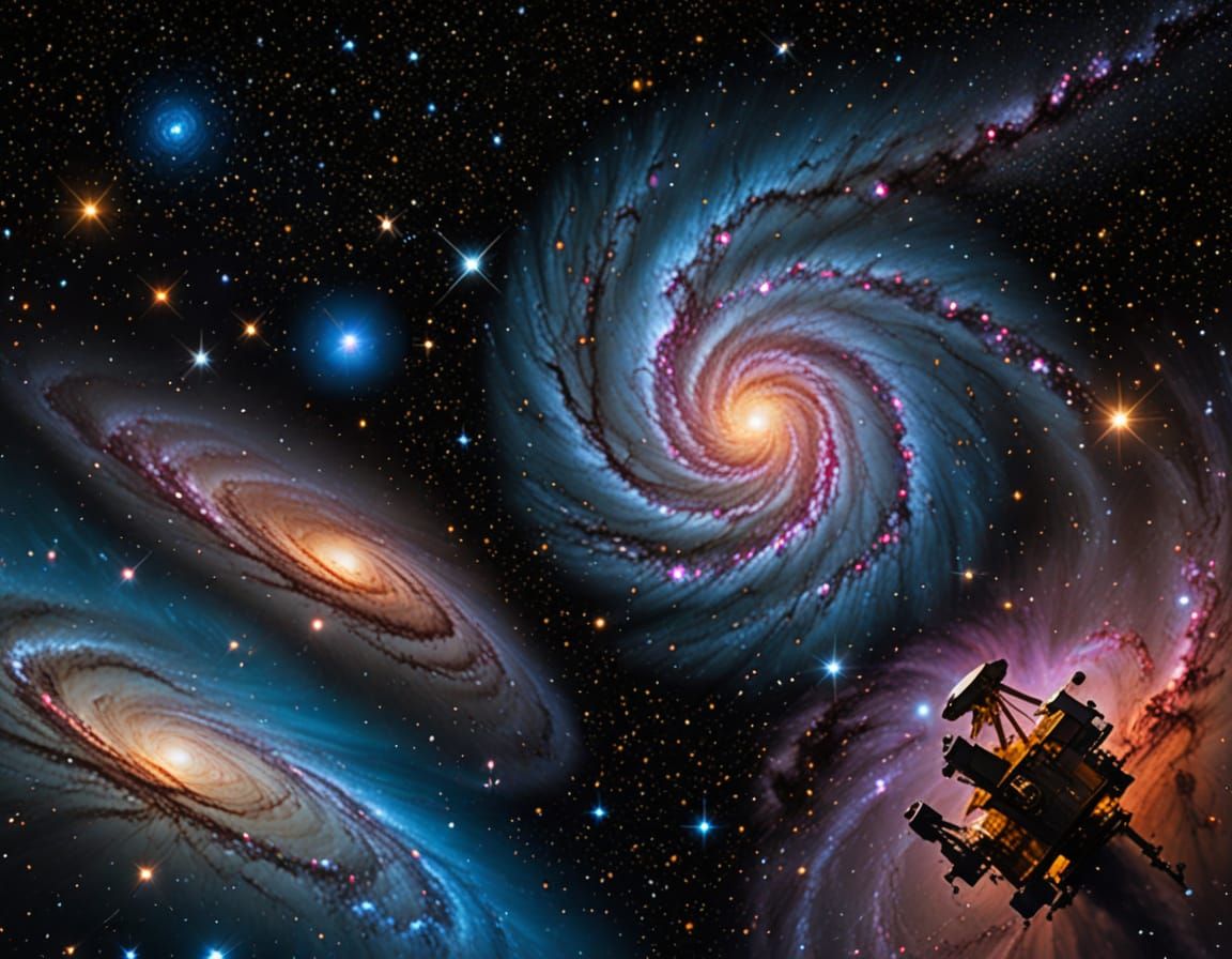 Vibrant Cosmic Landscape: Galaxies in Deep Space