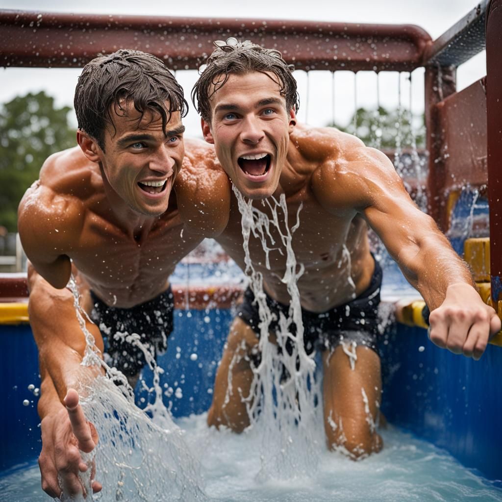 Fraternity Brothers Dunk Tank Portrait