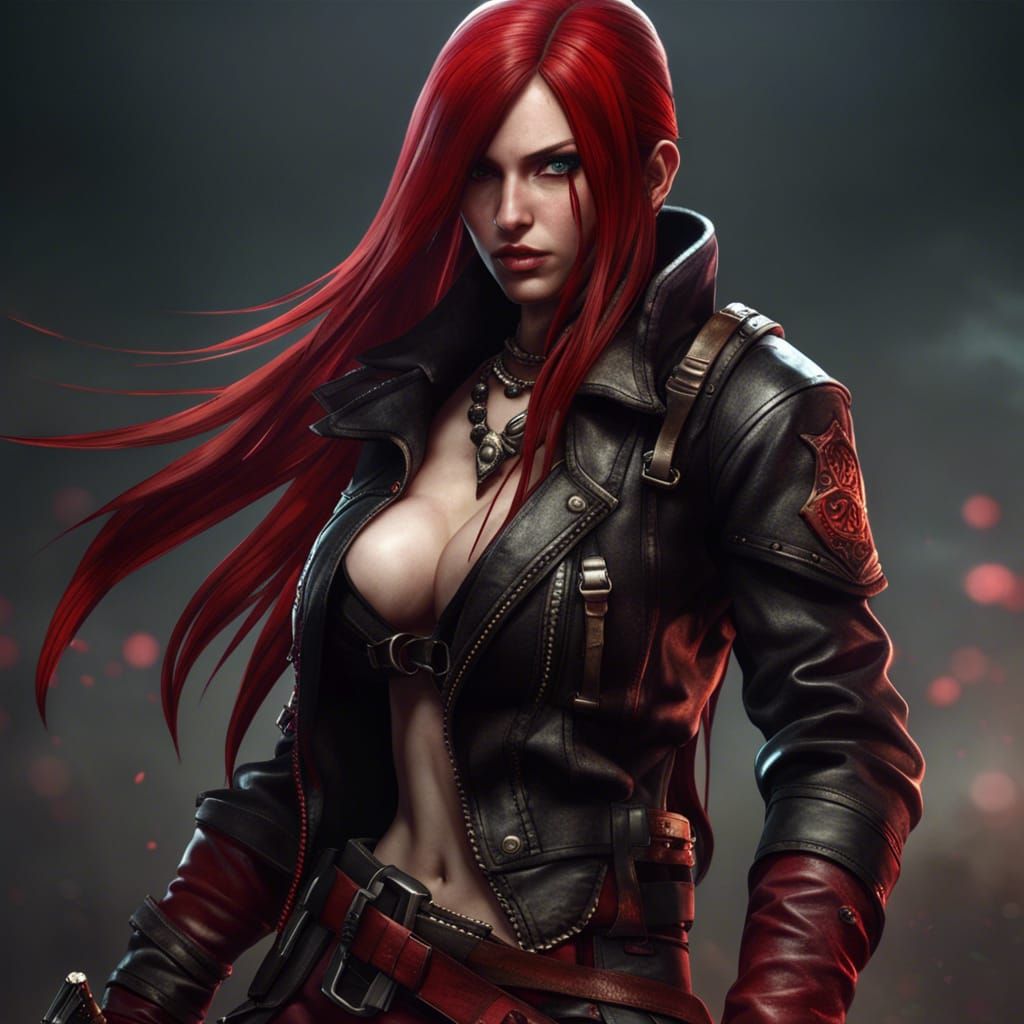 Katarina in Battlefield with Death Sworn Skin
