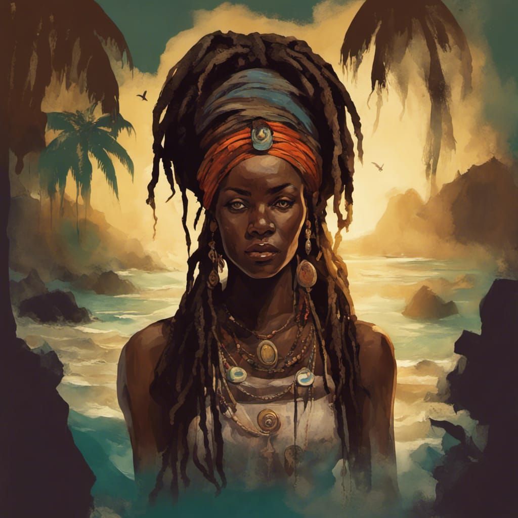 Mysterious Caribbean Soothsayer with Voodoo Magic