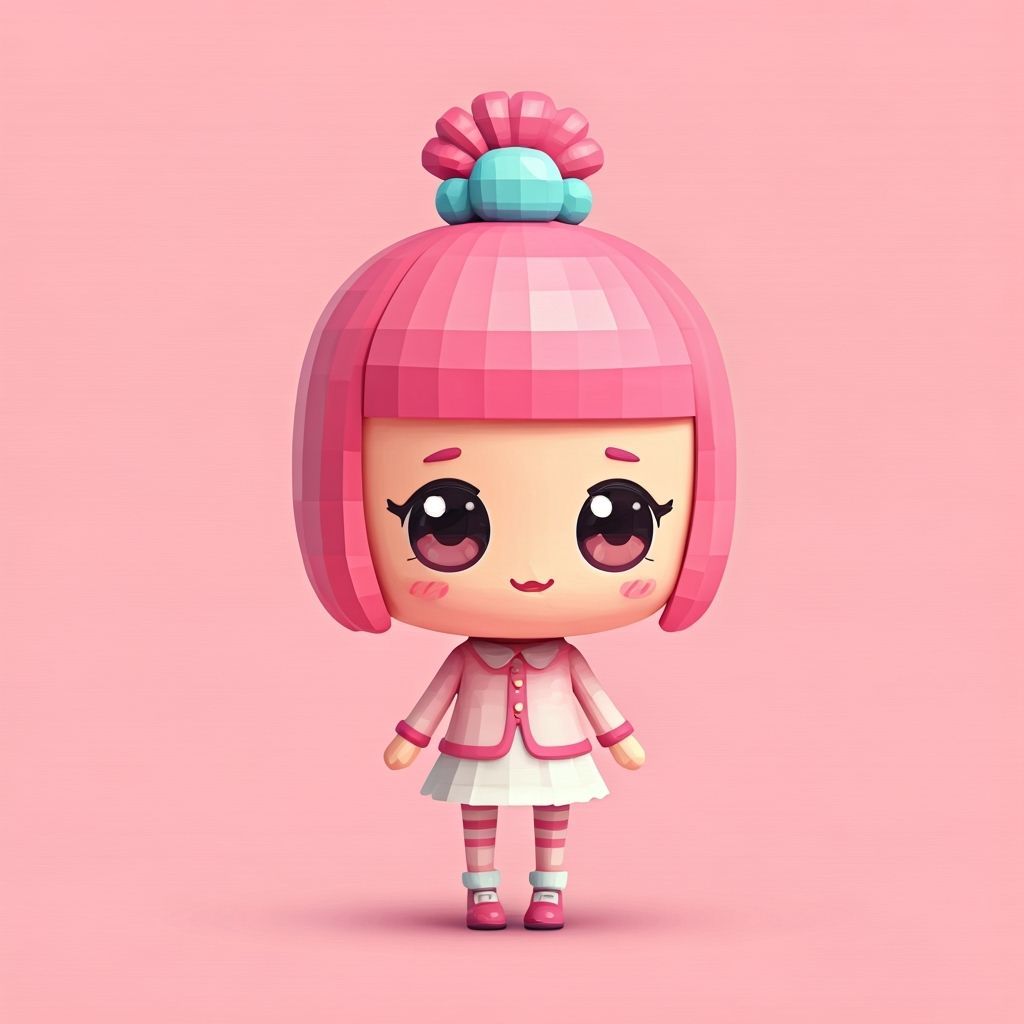 Low Poly Cute Polly Illustration