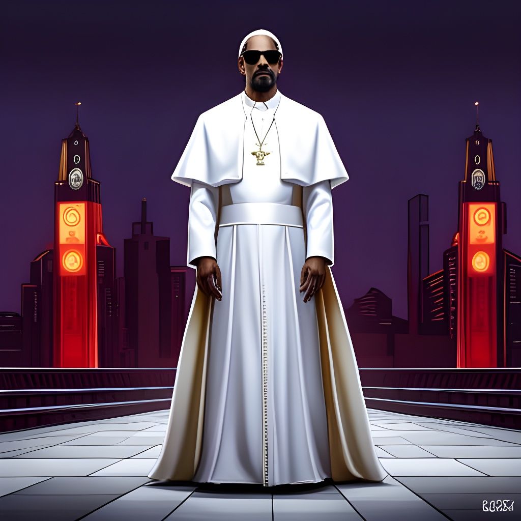 Snoop Dogg as Pope: Hyperrealistic Concept Art