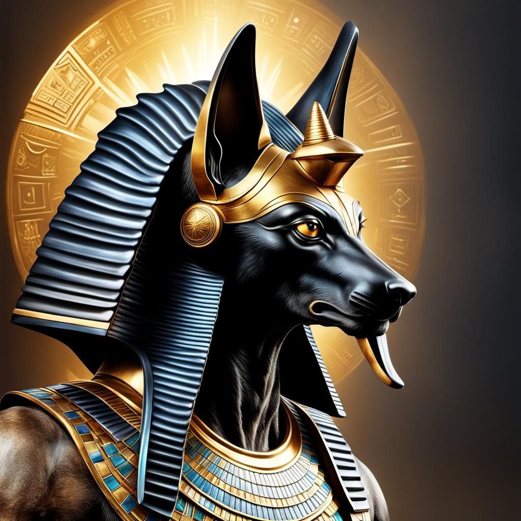 Anubis: Egyptian God in Radiant Form