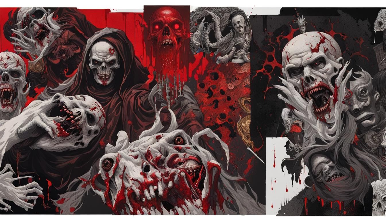 Horror Collage in Mixed Media Style