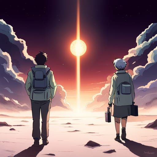 Dr. Bashir and McCoy in Studio Ghibli Style