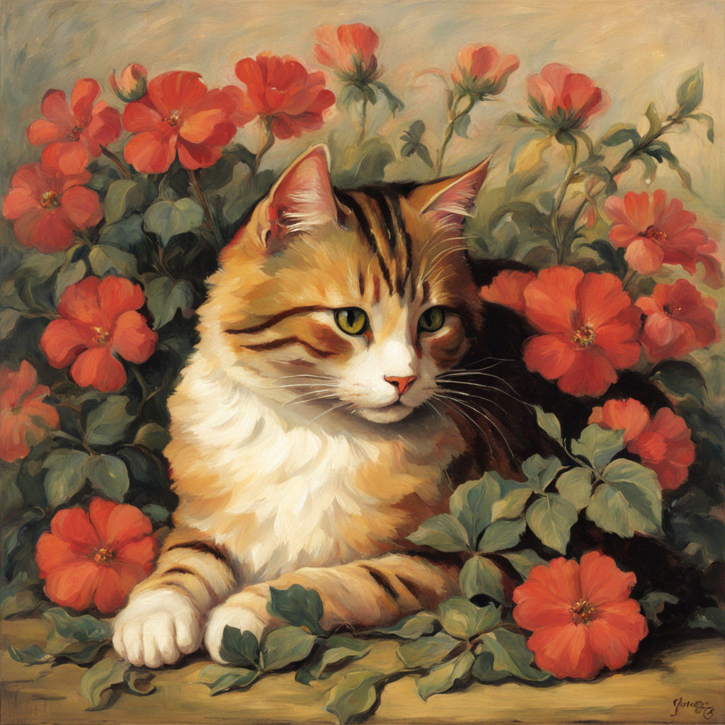 John La Farge in Whimsical Floral Setting