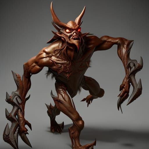 Spider-Legged Goblin in Dark Fantasy Style