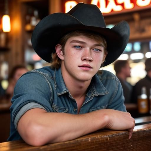 Chiseled Cowboy in Nashville Honkytonk