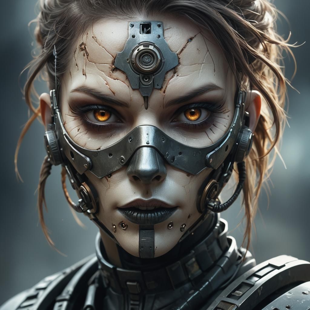 Close up of a person wearing a mask, stefan gesell, eve vent...