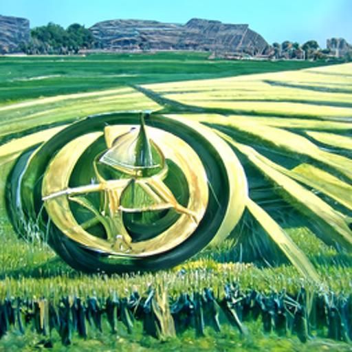 Crop Circle as Oil Painting